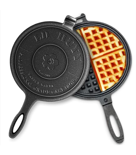 Amazon | ローマ 鋳鉄 オールドファッション ワッフルアイアン 2個
