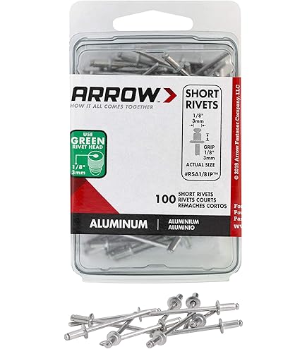 Uxcell Aluminum Pull Rivets - 3.2mm X 9mm Silver Rivets With Mandrel (120 Pieces)