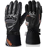 Motorcycle Gloves Winter Warm Touch Screen Waterproof Windproof Protective clothing (Black, L)