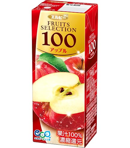 FRUITS SELECTION りんご　１２本×８箱 Amazon.co.jp: エルビー FRUITS SELECTION アップル100% 200ml x 96本