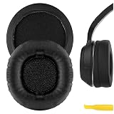 Geekria イヤーパッド互換性 パッド スカルキャンディ Skullcandy Hesh, Hesh 2, Hesh 2 Wireless ヘッドホンに対応 パッド イヤー/イヤーカップ (プロテインレザー/ブラック)