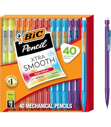 Amazon | BIC エクストラスムースパステルシャープペンシル 消しゴム