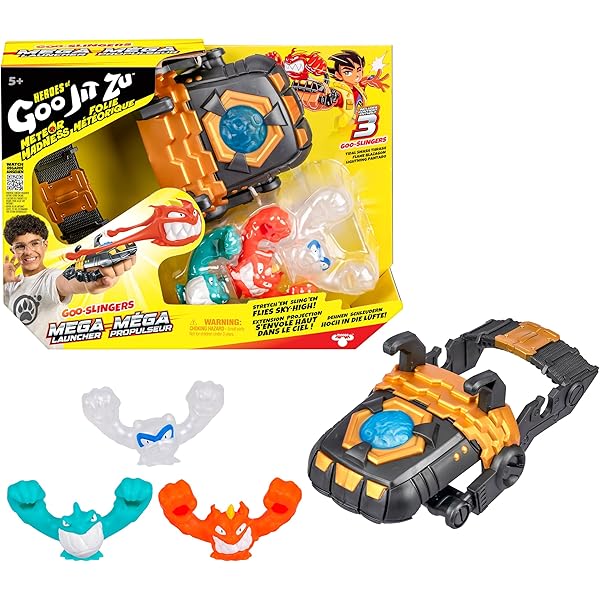 Heroes Of Goo Jit Zu Rainbow Friends – Figura Verde 10,5 Cm Super Elastica Con Ripieno Di Goo E Perline – Giocattolo Per Bambini - 2