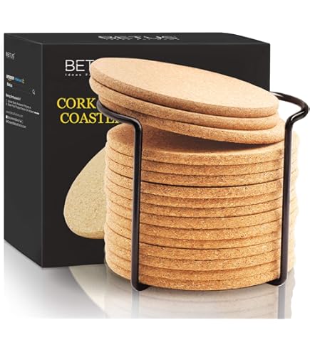 Cterwk 4PCS High Density Thick Round Cork Trivets For Hot Dishes, 4 Inch Heat Resistant Cork Coaster Hot Pads 4 4 0 2 - View #12