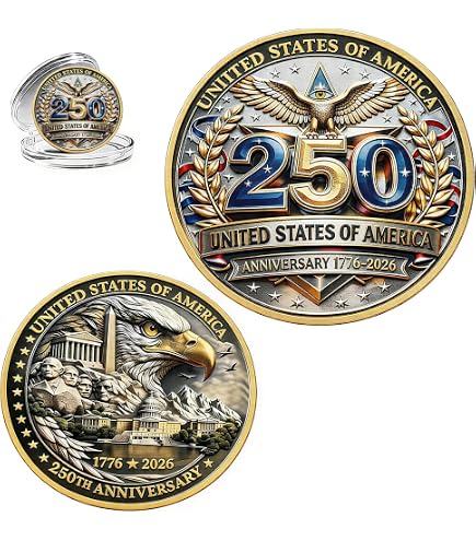 Amazon.co.jp: 装飾的な記念メダルコインアメリカ建国250周年記念鳥柄