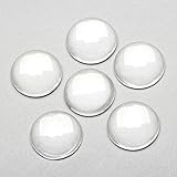 20個入りセット ペースター 半球ガラス クリア ガラスカボション 18mm 工芸品 ファッション ジュエリー用 DIY