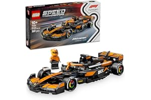 LEGO Speed Champions McLaren F1 Team MCL38 Race Car for 10+ Year Old Boys & Girls, Kids Toy Model Building Kit with Collectible Formula 1 Driver Minifigure, Home Office Decor for Racing Fans 77251