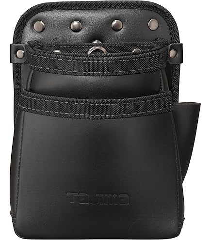 タジマ セフシステム 着脱式腰袋 本革 2段中 タジマ TAJIMA レザー セフ着脱式腰袋 K 2段中 ツインフック SFKBK