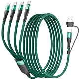 SIQIWO [2本パック 1.2M] マルチUSB Cケーブル、4 in 2編組USB A/C - USB Cスプリッター充電コード、4つのType Cポート、iPhone 15 16 17シリーズ、Samsung Galaxy S26、Sony、Pixel、LG用QC/PD 3.0急速充電（最大100W）