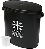 パール金属 日本製 米びつ 5kg ブラック 計量カップ付 お米 袋のまま ストック RICE HB-3434