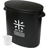 Pearl Metal Rice Box, Made in Japan, 11.0 lb (5 kg), With Measuring Cup, Holds Rice Bags As Is, Stock, Rice