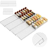 Spice Rack Drawer Organiser, 8PCS- 4 Tier Acrylic Expandable Spice Rack | Adjustable Expandable From 11"- 22" Large-capacity 