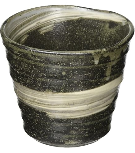 Amazon｜美濃焼 呑む器 削ぎ入り ロックカップ 太錆十草 K43137