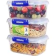 Sistema KLIP IT PLUS Food Storage Container | 1 L Leak-Proof, Stackable & Airtight Fridge/Freezer Container with Lid | BPA-Fr