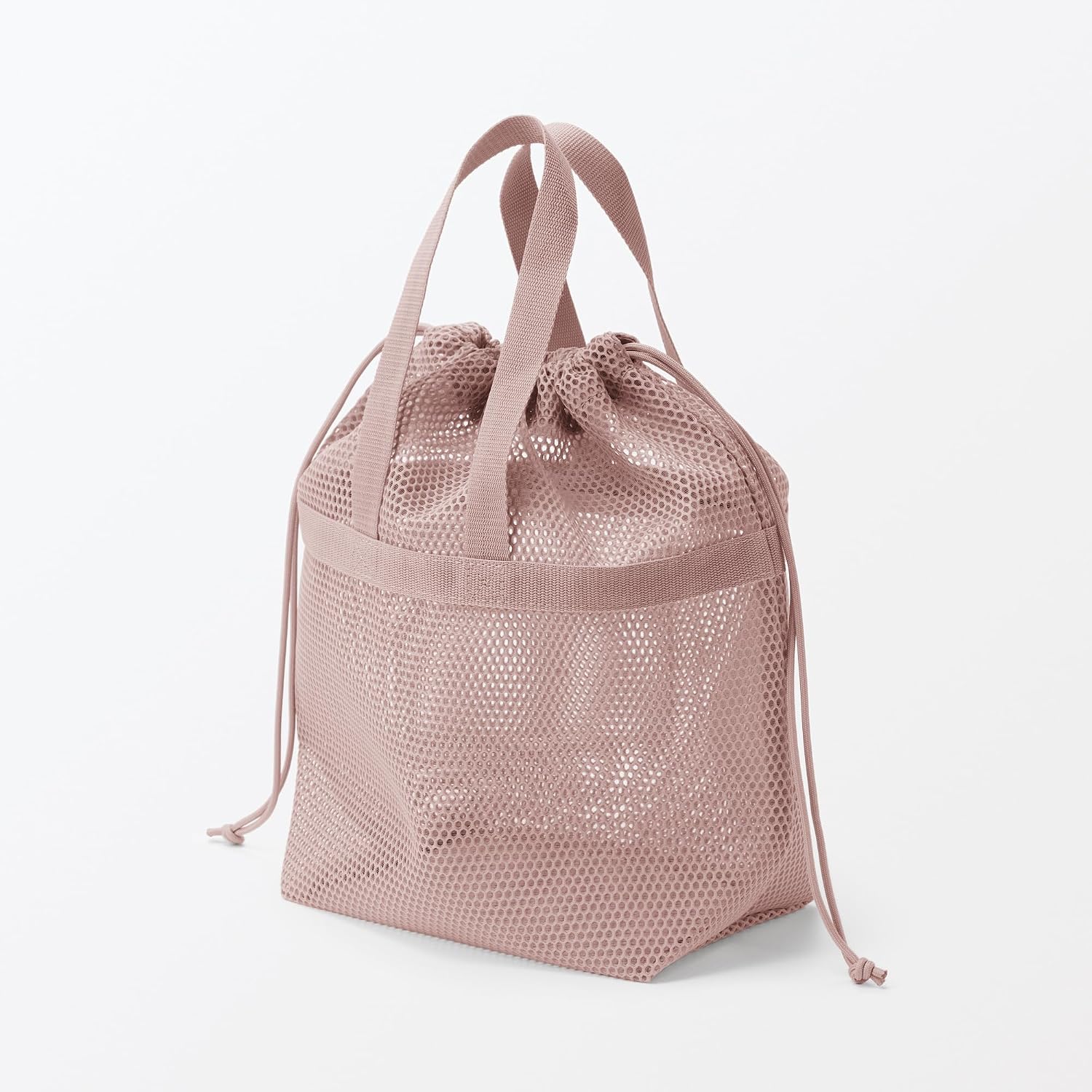 無印良品 立体メッシュ持ち手付き巾着