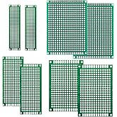 小型 ユニバーサル基板 PCB 両面スズメッキ 2x8/3x7/4x6/5x7CM 8個 電子回路基板 DIYはんだ付け用 実験プレート プリント基板 | 2.54mmピッチ 電子工作用 フリー基板 DIY電子キット