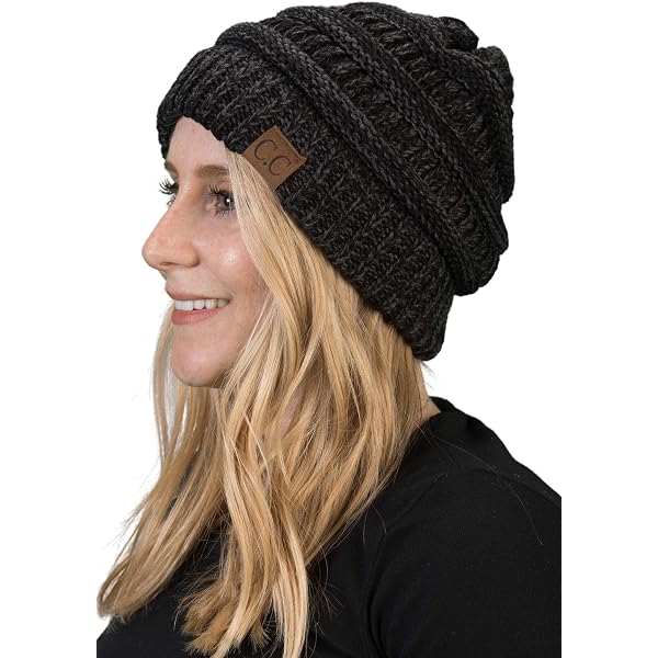 CC Classic Chunky Cable Knit Beanie - Solid Monaco, Stretchy Acrylic Winter Hat - View #5