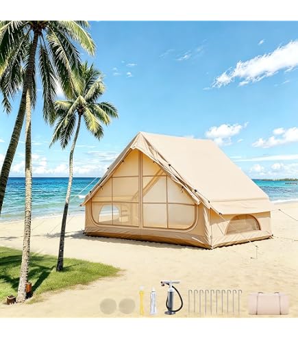 Amazon.co.jp: 【4~6人用・1分で簡単設営】エアーテント