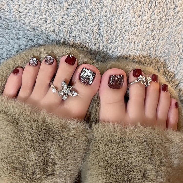 Amazon | Sethexy 10枚入 足用 手作りネイルチップ 硬化タイプ フット