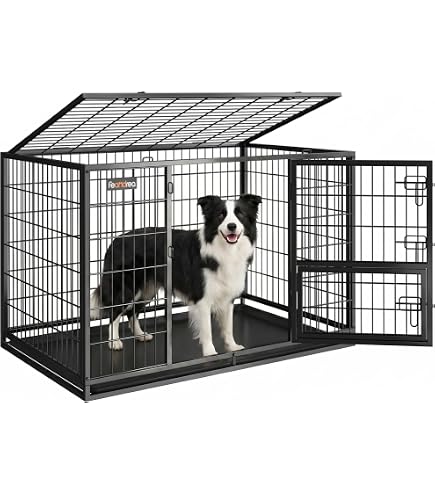 Amazon.co.jp: Ornatego 犬用繁殖ケージ ダブルドア・中央仕切り付き 2