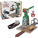 マテル(MATTEL) きかんしゃトーマス 木製レールシリーズ(Thomas) クランキーとバルストロードのはたらくブレンダムの港 【車両電車】【プレイセット】【3才~】【プレゼント】 HBJ83