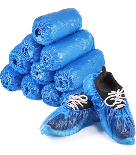 ✨【匿名配送】✨シューズカバー 使い捨て 靴カバー フィートカバー 100枚 エブノ 靴カバー 業務用シューズカバー 使い捨て 不織布 ブルー