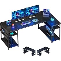 Amazon | YeTom l字デスク ゲーミングデスク デスク 幅150cm pc