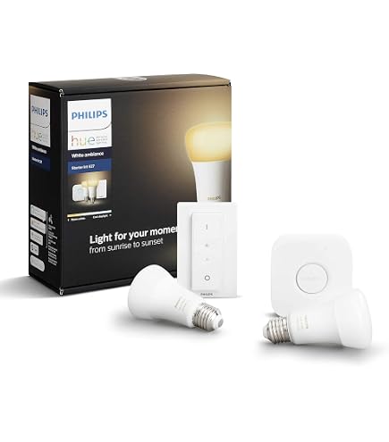 Philips Hue Essential Smart LED A60 Bulb, White and Color Ambiance