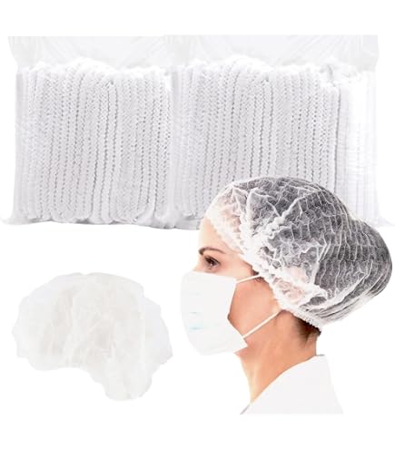 Amazon.co.jp: East Leaf ヘアキャップ 使い捨て 120枚 【ダブルゴムで