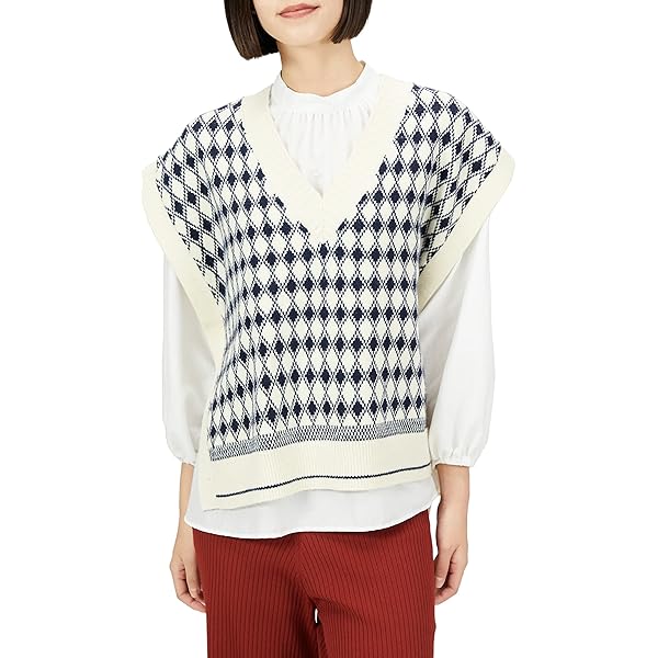 【着用1回】ダブルスタンダードクロージング　襟付きダル糸フリルリブニット　36 Amazon | [ダブルスタンダードクロージング] Sov.襟付きダル糸