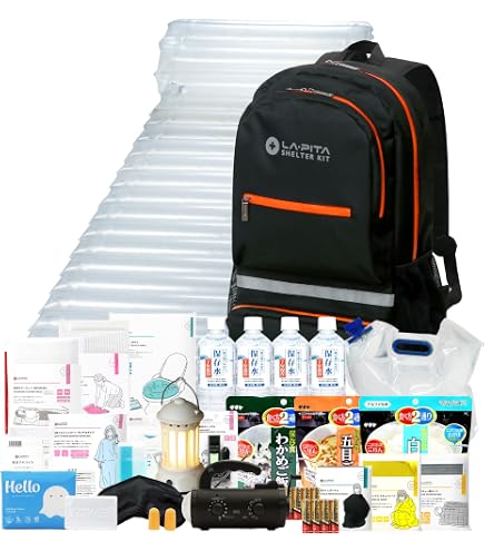LAPITA SHELTER KIT 非常用持ち出しセット２人用　最終値下げ Amazon | LA・PITA 防災セット SHELTERプレミアム 2人用 【NS