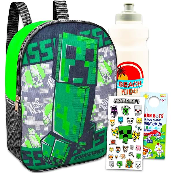 Minecraft Mini Backpack for Adults - Bundle with Creeper 12  display picture 2