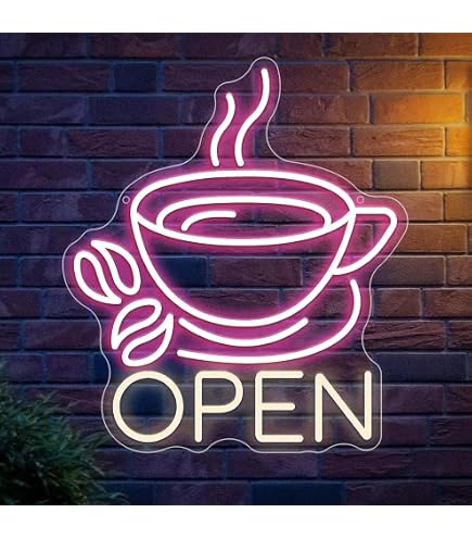 Amazon | ネオンサイン COFFEE NEON SIGN ネオン看板 喫茶店、ミルク