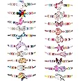 BBTO 20 Pieces Unicorn Bracelets Friendship for Girls Women Jewelry Animal Pendant Owl Cute Adjustable Prize Pretend Play Par