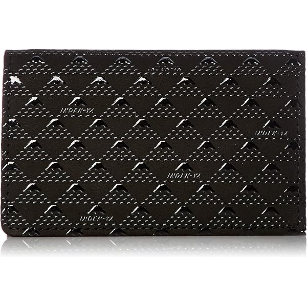 Amazon | [印傳屋] 印伝 名刺入れ 大容量 鹿革 たかね 富士山柄 黒地