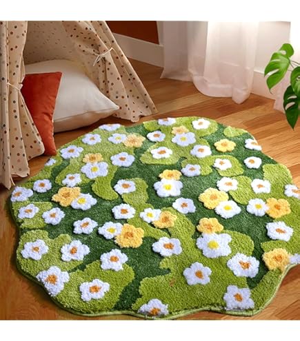 Amazon | SEBKQ オプティカルイリュージョン エリアラグ ブラック