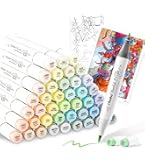 Amazon | Ohuhu マーカーペン 筆タイプ 48薄色 プロ愛用 パステル