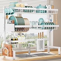Amazon｜Sakugi シンク上水切りラック 食器乾燥かご 食器置き場 伸縮式