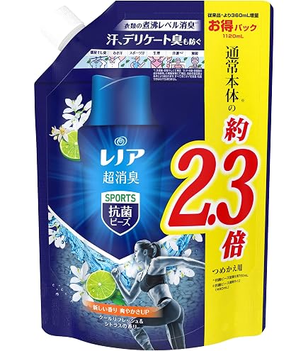 Amazon | [ケース販売] レノア 超消臭 抗菌ビーズ スポーツ クール