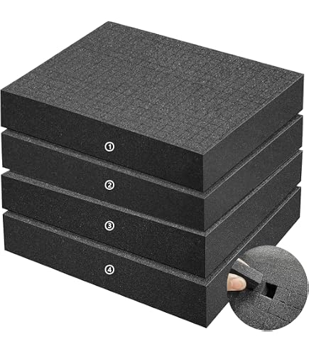 Packing Foam Padding Joewuzun Black Foam Sheets - 8 Pack Polyurethane ...