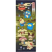 Amazon｜サンリオ 和柄手ぬぐい ハンギョドン 『神奈川沖浪裏