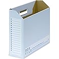 プラス ファイルボックス エコノミー 10冊 A4横 背幅100mm ブルー 553-988