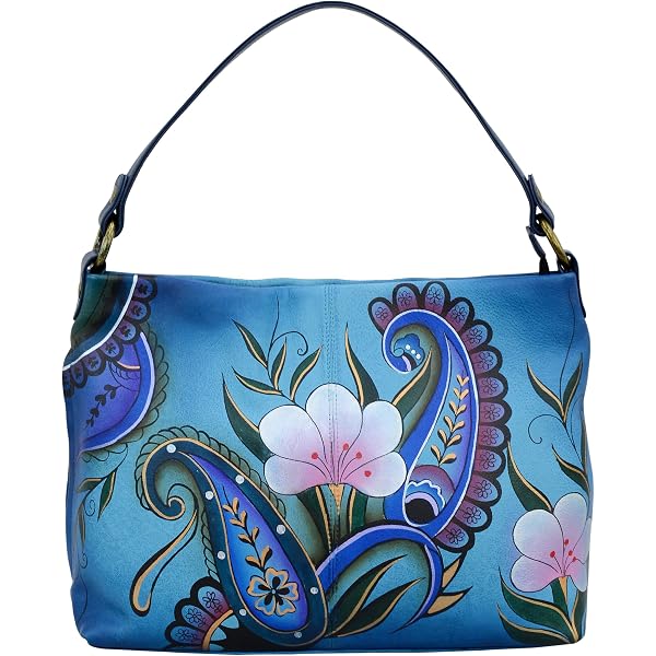 Anna By Anuschka Women's Hand-Painted Leather Satchel - Triple Compartment Artistic Handbag - View #11