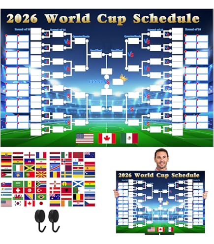 2026 World Cup Calendar Extra Large Poster - 109 x 81 cm (43