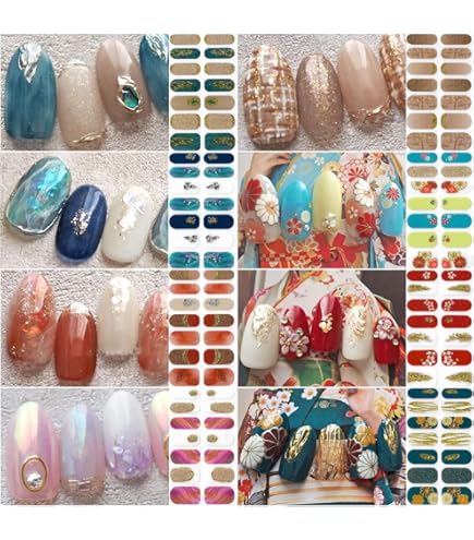 Amazon.co.jp: HERAXI ネイルシール 手の爪 6枚入 爪やすり付き ネイル