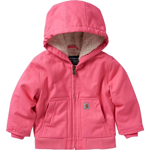 Carhartt YO5 フルジップフード付きジャケット Boys-L Amazon | Carhartt ボーイズ フランネル裏地付きフード付きキャンバス
