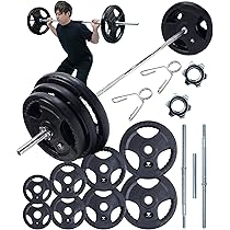 Amazon | STEADY バーベル バーベルシャフト 3分割シャフト プレート