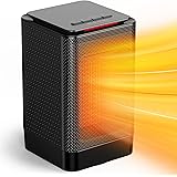 BREEZOME 小型 ファンヒーター セラミックヒーター 電気ストーブ 3段階風量 2秒速暖 自動首振り ヒートショック対策 過熱防止 転倒停止 省エネ 四季適用 冷暖両用 950w ミニ 足元 温風ヒーター コンパクト 脱衣所 卓上 オフィス リ