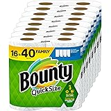 Bounty (バウンティ) クイックサイズペーパータオル ホワイト ファミリーロール16個 (レギュラーロール40個に相当)