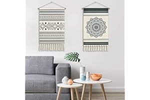 Shiny Flower 2個入り ボヘミア風タペストリー マントラ壁布 壁掛け 壁飾り 模様替え 装飾布 コットンリネン 織り 装飾用品 芸術 インテリア 多機能布ポスター 部屋や窓の飾り リビングルーム ベッドルーム おしゃれ 個性プレゼント 3